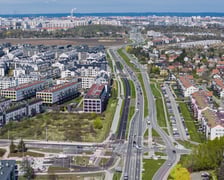 Trasa autobusowa na Jagodno z lotu ptaka