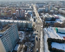Ulica Poznańska z lotu ptaka. Zdjęcie z 5 stycznia