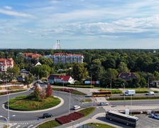 Widok na działkę Develii i okolice - rondo Bartoszewskiego i ulicę Pilczycką