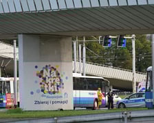 <p>Uszkodzona estakada i poranne utrudnienia na pl. Społecznym - 16 września</p>