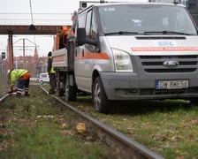 Prace przy naprawie szyn na ul. Legnickiej, 20.11.2025