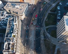 Rozpoczęcie robót budowlanych przy węźle Drobnera - Dubois. Widok z lotu ptaka