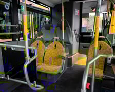 W nowych autobusach miejsca dla osób o specjalnych potrzebach mają żółtą tapicerkę