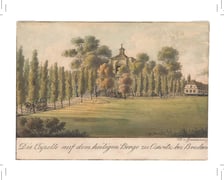 <p>Kaplica Korn&oacute;w na Osobowicach. Poczt&oacute;wka z grafiką Maximiliana von Grossmanna, ok. 1825 r.</p>
