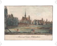<p>Ostr&oacute;w Tumski. Poczt&oacute;wka z grafiką Maximiliana von Grossmanna, ok. 1825 r.</p>