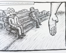 <p>Wybrane fragmenty z komiksu &bdquo;Facet bez palca już poszedł&rdquo;</p>