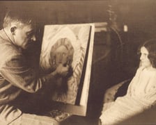 Witkacy maluje portret Krystyny Głogowskiej