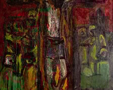 <p class="MsoNormal" style="margin-bottom: 0cm; line-height: normal;">Waldemar Cwenarski, Ukrzyżowanie, 1952, olej, pł&oacute;tno, Muzeum Narodowe we Wrocławiu</p>