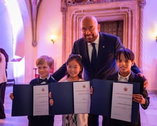 <p>Uroczystość przyznania stypendiów dla młodzieży wrocławskiej, uzdolnionej artystycznie</p>