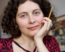 <p>Aleksandra Czudżak, wrocławska ilustratorka, graficzka w swoim mieszkaniu</p>