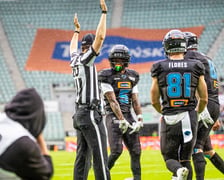 Mecz Panthers Wrocław - Berlin Thunder (50:12) na stadionie Tarczyński Arena, 14 czerwca 2026 r.
