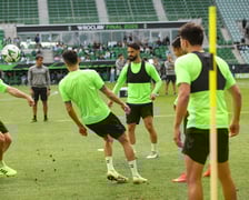 Trening Betisu na stadionie we Wrocławiu przed finałem z Chelsea, 27 maja