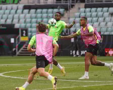 Trening Betisu na stadionie we Wrocławiu przed finałem z Chelsea, 27 maja