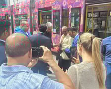 Hindusi dziękują za wrocławski tramwaj Dobrego Maharadży, 7.07.2022 r.