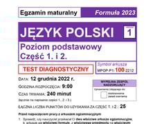 Arkusz z próbnej matury z języka polskiego, 2023