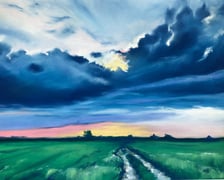 Na zdjęciu widać obrazy dr Anny Zmarzły