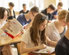 Na zdjęciu uczniowie z Ukrainy w liceum nr XV we Wrocławiu