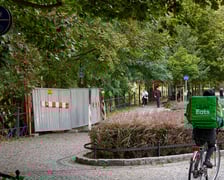 Fosa miejska i okolice, miejsce po Kładce św. Antoniego, październik 2023