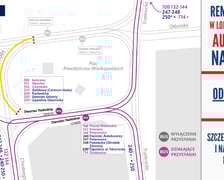 zmiana lokalizacji przystanków autobusowych, mapa