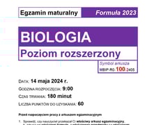 Arkusz CKE: Matura rozszerzona z biologii 2024 - zadania, 14 maja