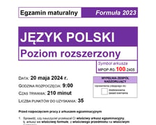 Arkusz CKE: Matura rozszerzona z języka polskiego - 20 maja