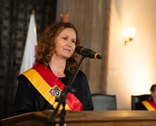 <p>Uroczysta sesja we Wrocławiu - 24 czerwca. Na zdjeciu&nbsp;&nbsp;Agnieszka Rybczak, przewodnicząca Rady Miejskiej Wrocławi</p>