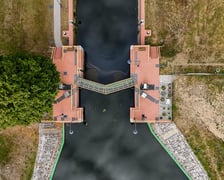 śluza Opatowice, widok z drona