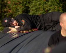 Umacnianie wałów na Marszowicach