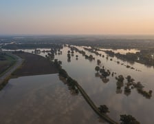 Polder Oławka i wylewająca się na wysokości Blizanowic na pola Odra - 19.09.2024