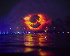 <p>Wrocławska Fontanna Multimedialna - pokaz</p>