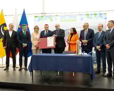 <p>Uroczystość wmurowania kamienia węgielnego pod nowy szpital onkologiczny we Wrocławiu</p>