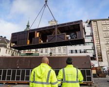 Ustawianie Jarmarku Bożonarodzeniowego