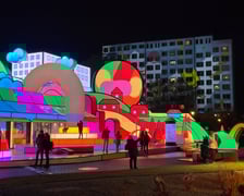 Świetlna instalacja na Gaju