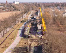 <p>Budowa zbiornika retencyjnego na Jagodnie, widok z drona</p>