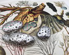 <p>Biżuteria ze śmieci wyłowionych z rzeki zrobiona przez Dariusza Wojdygę w raqmach projektu Sektor 333</p>