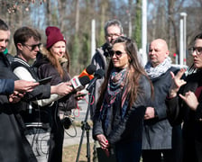 <p>Konferencja prasowa o wiosennych porządkach w mieście. Na zdjęciu Patrycja Topolska z Ekosystemu&nbsp;</p>