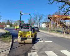 Mościckiego po wymianie nawierzchni, kwiecień 2025