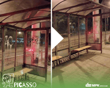 Wrocław usuwa nielegalne graffiti i nienawistne hasła z przystanków