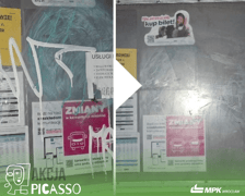 Wrocław usuwa nielegalne graffiti i nienawistne hasła z przystanków