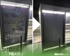 Wrocław usuwa nielegalne graffiti i nienawistne hasła z przystanków
