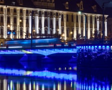 Próby światła na wyremontowanych mostach Uniwersyteckich, 8 października 2025