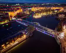 Podświetlony Most Uniwersytecki - 8.04.2026 r.