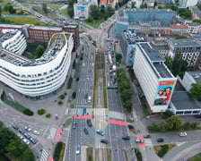 Remont torowiska w rejonie skrzyżowania Traugutta z Krasińskiego. Zdjęcie z poniedziałku 15 czerwca