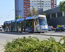 Próbny przejazd tramwaju nowym odcinkiem trasy autobusowo-tramwajowej. Testowany był odcinek od przystanku Park Biznesu do przystanku Rogowska.