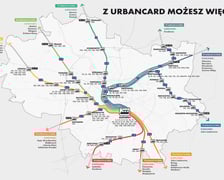 Mapa przedstawia siatkę kolejowych połączeń na terenie Wrocławia