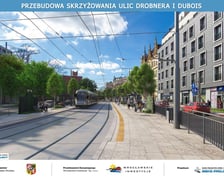 <p>Wizualizacja węzła przesiadkowego na Drobnera przy skrzyżowaniu z Dubois</p>