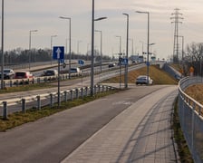 Zjazd z alei Wielkiej Wyspy w ulicę Wilczą