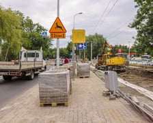 Remont torowiska na ulicy Kosmonautów