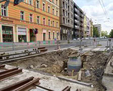 Remont torowiska na skrzyżowaniu Pomorska-Dubois