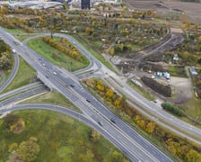 <p>Widok na teren budowy Wschodniej Obwodnicy Wrocławia od strony al. Karkonoskiej </p>